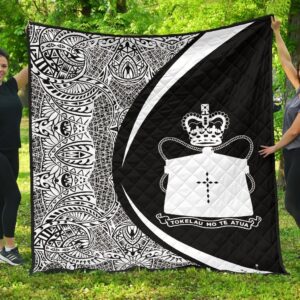 Tokelau Coat Of Arms Polynesian Premium Quilt  Circle Style  09 J2  Quilt